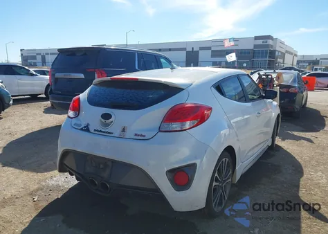 2016 Hyundai Veloster Turbo z USA, uszkodzony, nr VIN KMHTC6AE5GU269479